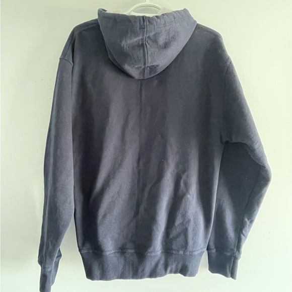 Champion Men’s Powerblend Graphic Hoodie in Navy - Picture 3 of 10